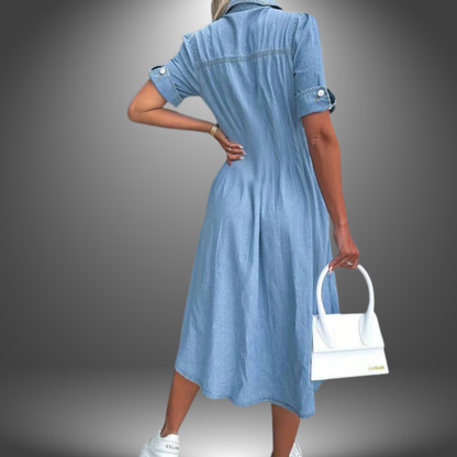 Demure™  - Langes Jeanskleid