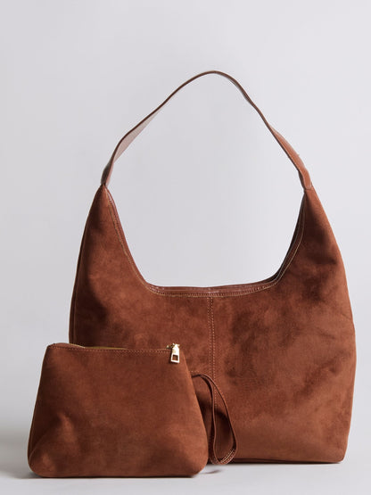 Wildleder-Tasche Daily Leather Tote