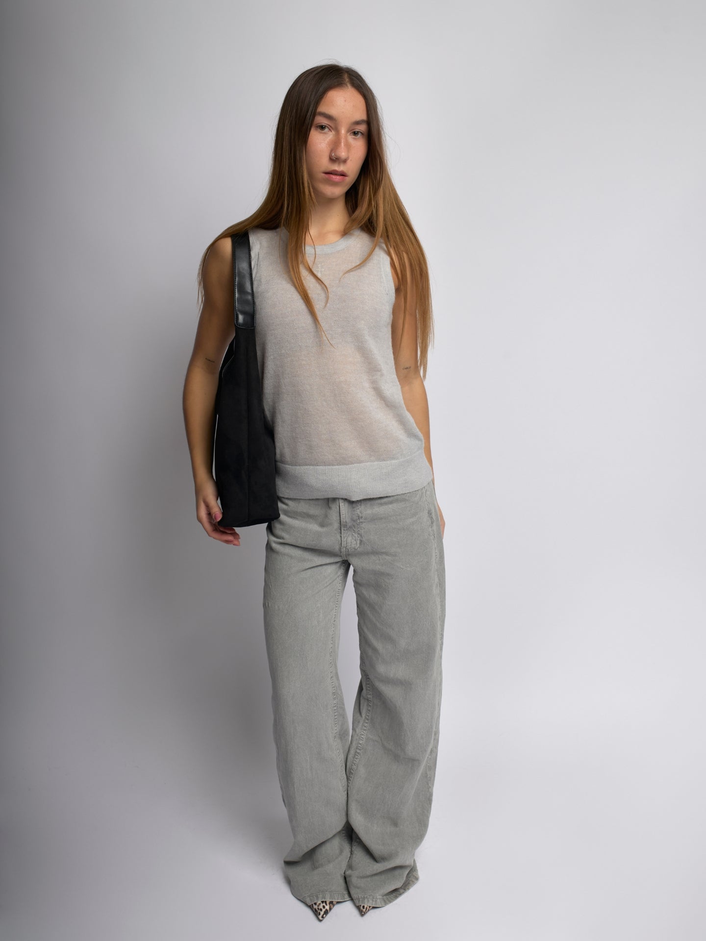 Wildleder-Tasche Daily Leather Tote