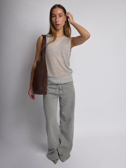 Wildleder-Tasche Daily Leather Tote