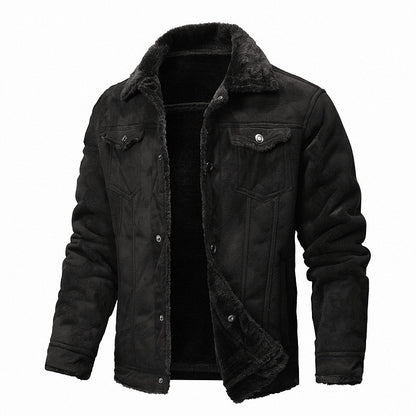 Demure™ Slim-Fit-Warme Jacke mit Weichem Pelzkragen