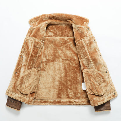 Demure™ Slim-Fit-Warme Jacke mit Weichem Pelzkragen