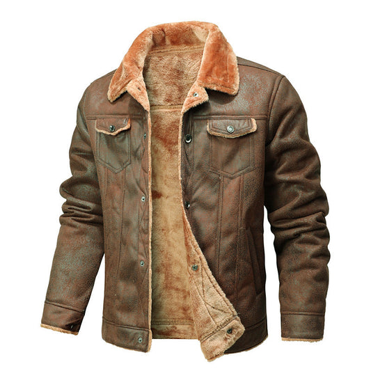 Demure™ Slim-Fit-Warme Jacke mit Weichem Pelzkragen